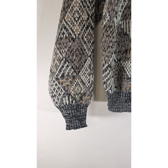 Vtg 90's MEGREGOR Cable knit Fisherman Sweater Men Sz M Grandpa Cosby Office - Picture 7 of 8